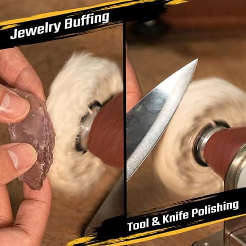 Multifunctional Electric Knife and Tool Sharpener, 7 Adjustable Speed Knife Making Belt Grinder Knife Sharpening System - For Hunting, Serrated & Kitchen Knives, Wood, Plastic, Crafts 5