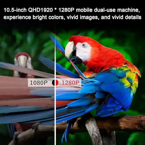 Portable Monitor for Laptop, 10.5" Screen Extender 1920x1280P IPS Travel Monitor 3:2, 500nits, 2000:1, w/45° Adjustable Stand, Standard HDMI USB-C Computer Display for Laptop PC Phone Mac PS4 Xbox 5