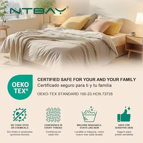 NTBAY King Pillowcase Set - 2 Pack Brushed Microfiber 20x36 Pillowcases - Soft, Wrinkle-Free, Fade-Resistant, Stain-Resistant, Dark Grey Pillowcases with Envelope Closure - 20x36 Inches, Dark Grey 6