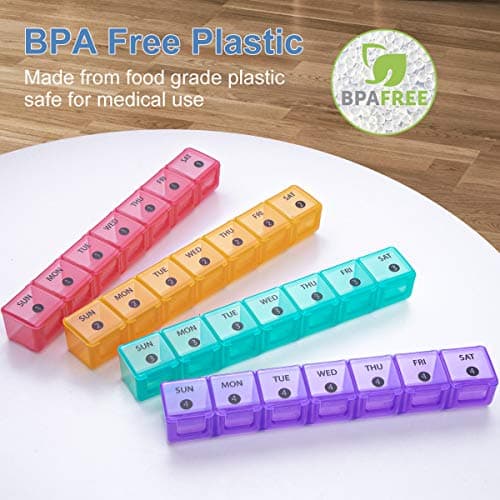 DANYING XL Monthly Pill Organizer 1 Time a Day with Dust-Proof Case, Extra Large 4 Weeks Pill Box Once a Day, 28 Days Pill Container 1 Per Day, Weekly Vitamin Case, Daily Medicine Organizer 3