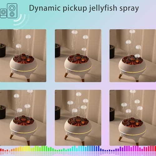 Dynamic Aromatherapy Diffuser – 250ml Essential Oil Cool Mist Humidifier with Jellyfish Mist & Color-Changing LED Lights for Relaxing Home, Bedroom & Office Atmosphere (Black) 7