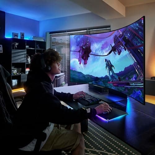 Samsung 55" Odyssey Ark 2nd Gen 4K UHD 1000R Curved Gaming Monitor, 165Hz, 1ms, 4 Input Multi View, Quantum Mini-LED, AMD FreeSync Premium Pro, HDR 10+, Height Adjustable Screen, LS55CG970NNXGO 9