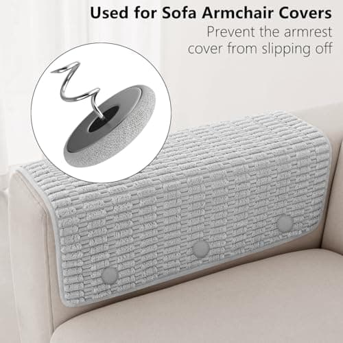 Fabric Covered Twist Pins for Upholstery, 8 Colors, Button Pins for Sofa, Bed Skirts, Slipcovers (12 Light Gray) 5