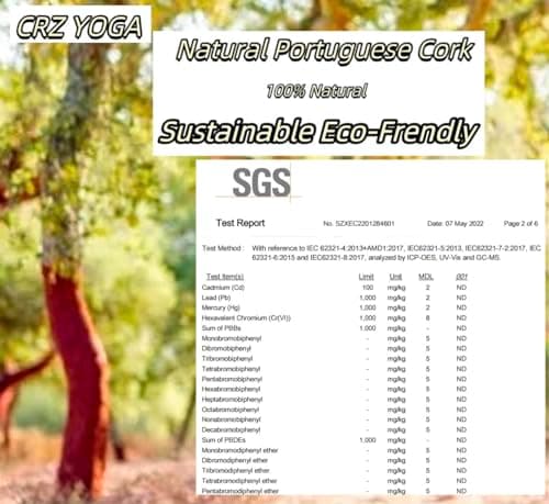 Cork CRZ Yoga Blocks, 2 Pack Natural Cork Blocks, High Density with Non Slip Surface, Eco-Friendly Yoga Accessories and Ideal for Yoga, Pilates, Stretching 6