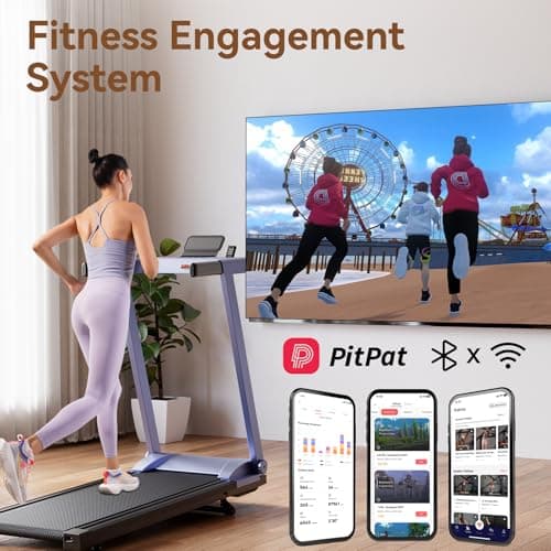 DeerRun Foldable Treadmill for Home with 6% Manual Incline & Handlebar, Compact Folding Walking Pad Treadmill for Walking, Jogging & Running, 0.6-7.5 MPH, 300 lb Capacity, App & Remote Control 5