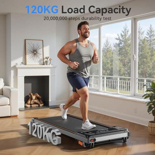 Fithrill Walking Pad Under Desk Treadmill for Home Office Small Spaces with Incline, 3 in 1 Portable Mini Walking Jogging Running Compact 2.5 HP Machine, 2.5 HP 8