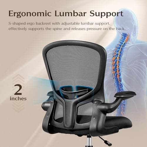 FelixKing Drafting Chair, Tall Office Chairs with Footrest Ring, Home Standing Desk High Chair with Lumbar Support Adjustable Counter Height Ergonomic Swviel Rolling Chairs for Working (Black) 3