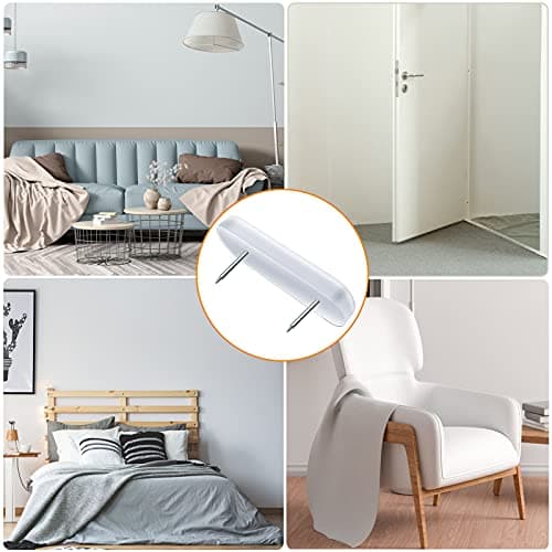 30-Piece Bed Skirt Pins or Holders - Plastic Head Double Bed Skirt Holding Pins for Upholstery, Slipcovers and Bedskirts 6