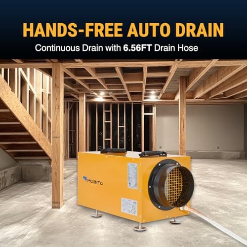 MOUNTO 140 PPD Crawl Space Dehumidifier – Commercial Basement Dehumidifier with Auto Defrost, Compact Design, cETL Listed 5