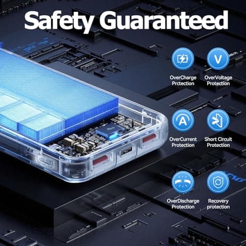 Portable Charger, 10000mAh Slim Power Bank Portable Phone Charger 22.5W PD QC Fast Charging with 3 Outputs 2 Inputs Battery Pack Compatible with iPhones Samsung Google Pixel LG Moto More Devices,Black 5