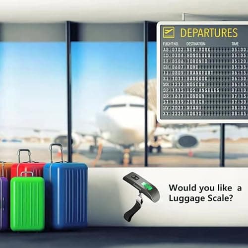 Digital Hanging Luggage Scale with Backlit for Travel, Portable Handheld Suitcase Weight Scale with Hook, 110 Pounds, Battery Included 6