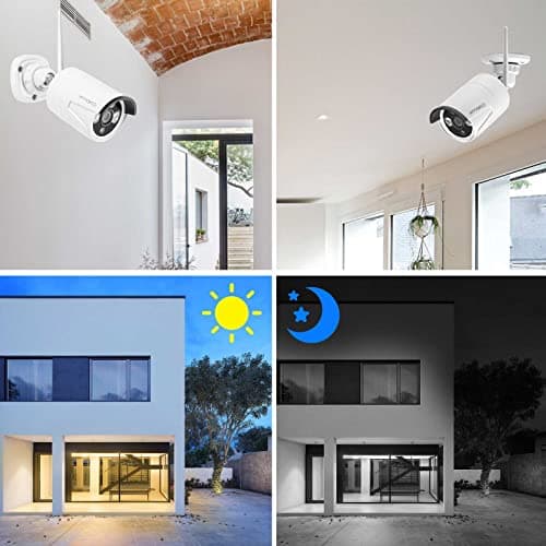 xmartO WB2024-W 2K 3MP Super HD WiFi Home Security Camera with Built-in Microphone (add-on Camera with 3.6mm Lens，Pack of 2, Requires 5MP NVR to Work) 5