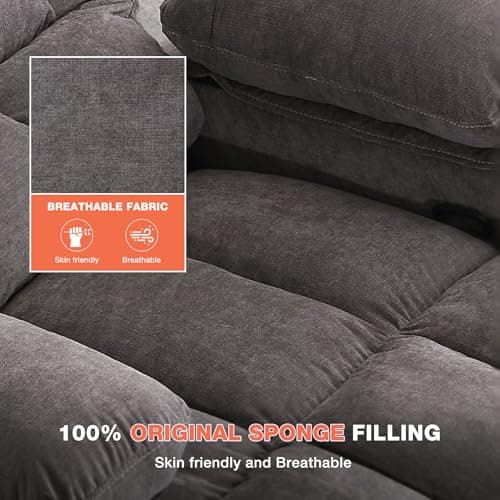 Massage Swivel Recliner Chair with Vibration Massage and Lumbar Heating for Adults,Oversized Rocker Recliner Single Sofa with Side Pocket,Two Cup Holders and USB Charge Port for Living Room 9