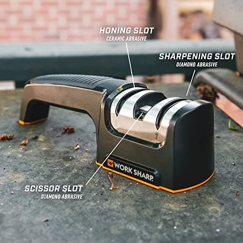 Work Sharp Pull Through Kitchen Knife Sharpener - Compact - Chef, Scissor, Paring, & Serrated Knives 2