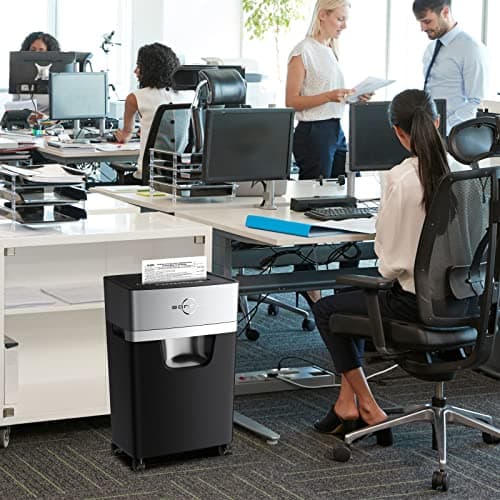 BONSEN 16-Sheet Heavy Duty Paper Shredder for Office, 60-Minute Running Time Cross-Cut CD Shredder with 60dB Low-Noise, 5.3-Gallon Pull Out Bin, Anti-Jam & Quiet Shredder for Home Office (S3102) 7