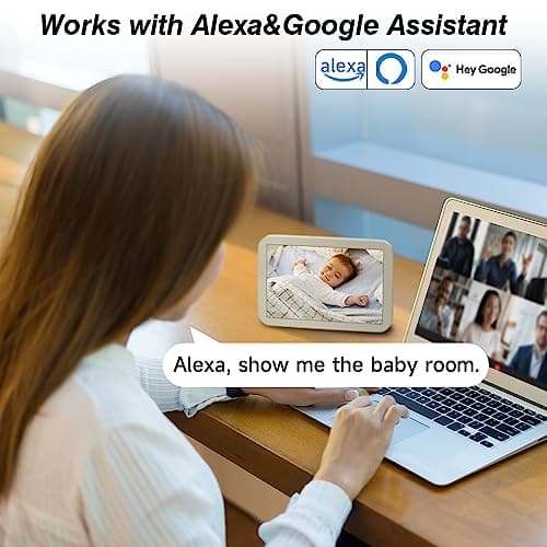 2PC WiFi Indoor Camera for Home Security, 2K Indoor Security Cameras for Home, 24/7 Recording Security Camera, AI Detection, Color Night Vision, 2-Way Talk, Cloud&SD, Works Alexa&Google Assistant 7