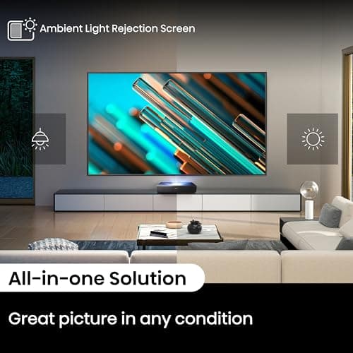 Hisense 100L5H Laser TV Ultra Short Throw Projector with 100" ALR High Gain Screen, 4K UHD, 2700 ANSI Lumens, Dolby Vision & Atmos, HDR10, Google TV, Netflix 13