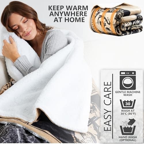 Get Trend Harry Potter Gifts Heated Blanket Electric, King Size Luxurious Soft Fleece Weighted Blanket, Heating with 9 Heat Settings & Auto Shut-Off, 90x105in (Multi Harry Potter, King US) 4