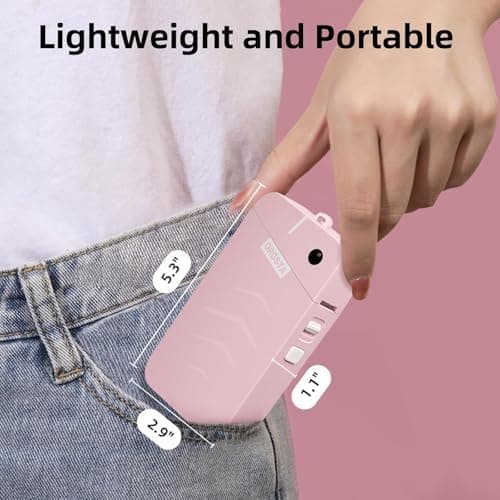 ORGSTA Label Maker, S001 Portable Bluetooth Label Maker Machine with Tape, Thermal Label Printer for Home, Office, School Organization, Wireless Mini Labeler Machine, Pink 5