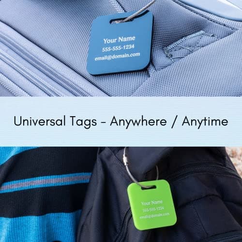 Custom Luggage Tags (3 or 6 Pack) - Personalized Unique Suitcase & Backpack Travel, Durable, Waterproof & Heavy Duty (Orange) 5