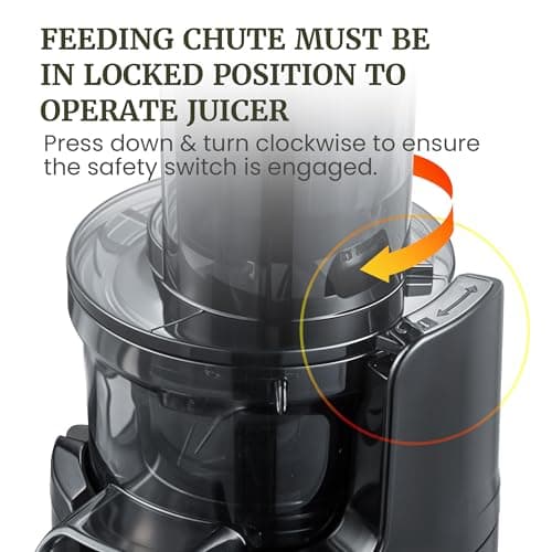 Elite Gourmet EJX600 Mini Compact Small Space-Saving Masticating Slow Juicer Cold Press Juice Extractor, Nutrient and Vitamin Dense, BPA-Free Tritan, Easy to Clean, 16 oz Juice Cup, Charcoal Grey 8