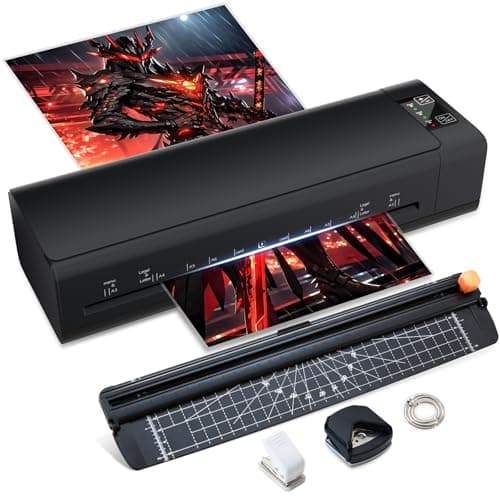 A3 Laminator Machine,13 Inch 9-in-1 Laminating Machine with Laminating Sheets,Thermal Laminator Hot & Cold with Fast Warm Technology for Home,Office or School Supplies(Black)