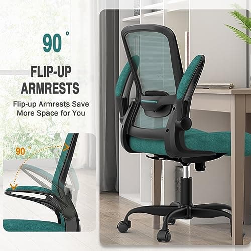 Mimoglad Office Chair, Ergonomic Desk Chair with Adjustable Lumbar Support, High Back Mesh Computer Chair with Flip-up Armrests-BIFMA Passed Task Chairs, Executive Chair for Home Office 7