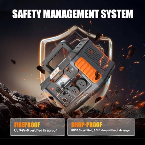 BALDR Portable Power Station, 1000W Output, 808Wh Capacity, AC Outlet, USB Ports, 110V Pure Sine Wave AC Outlet Backup Lithium Battery for Home Camping Emergency Use 8