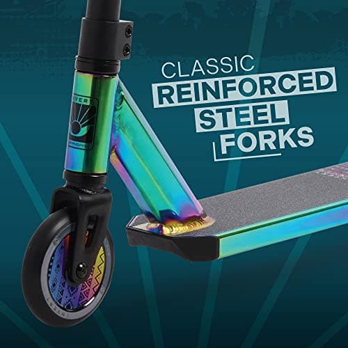INVERT - Supreme Scooter 1-7-12, Freestyle Pro Scooter for Kids Aged 7-12, Lightweight Deck Stunt Scooter, Alloy Core, Durable Polyurethane Wheels, Supports 220 lbs - Red/Black/Blue 6