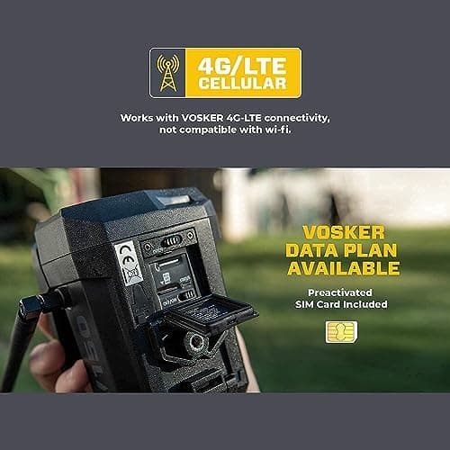 Vosker V150 Solar-Powered LTE Cellular Home Security Outdoor Camera | Motion Activated Sensor Nightvision Wireless Camera | Receive Photos on Your Mobile App with SD Cards and Cleaning Cloth (4PK) 7