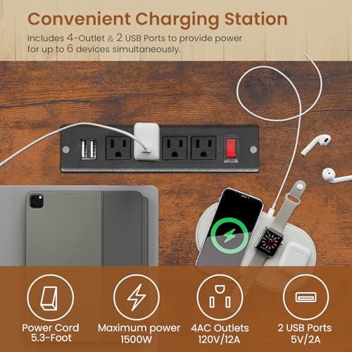 SEDETA 68.9" Standing L Shaped Gaming Desk, Office Computer Desk with Storage Hutch and Drawers, Stand Up Corner Desk with Pegboard & Led Lights for Home Office, Rustic Brown 7