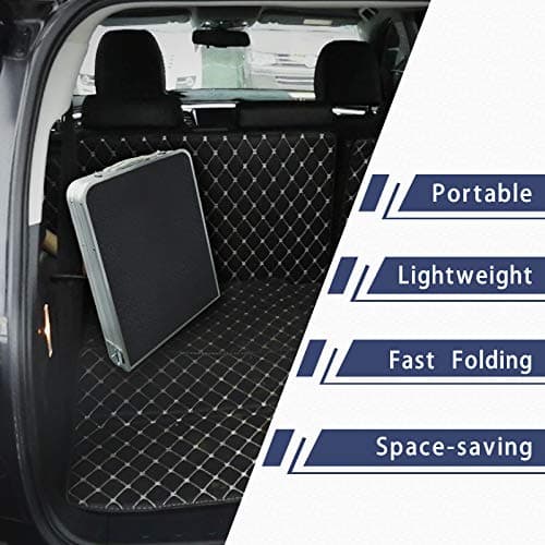 HYMnature Folding Camping Table with Storage Compartment Aluminum Lightweight Camp Kitchen Table Height Adjustable Indoor/Outdoor Table Perfect for Tailgating, Backyards, BBQ,Picnic, Black 5