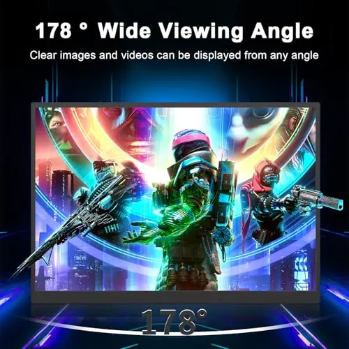 Portable Monitor for Laptop, 10.5" Screen Extender 1920x1280P IPS Travel Monitor 3:2, 500nits, 2000:1, w/45° Adjustable Stand, Standard HDMI USB-C Computer Display for Laptop PC Phone Mac PS4 Xbox 6