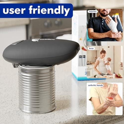 Automatic Electric Can Opener - Hands-Free Operation, Smooth Edge Cutting, Battery Powered for Effortless Opening 4