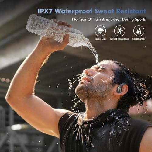 sajawass Wireless Earbuds Bluetooth 5.4 Headphones, Noise Canceling Ear Buds with 75hr Playtime, LED Power Display, IPX7 Waterproof Earphones Over Ear Earphones for Sports/Workouts 6