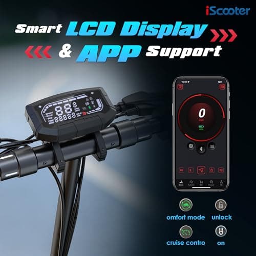 iScooter iX3 Electric Scooter,800W Motor E-Scooter Up to 25 Miles Range, Top Speed 25MPH,10" Off Road Pneumatic Tires, Adjustable Handlebar Height, Folding Commuting Escooter for Adults 5