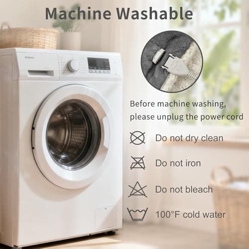 ESTINGO Wearable Electric Throw Heated Blanket with Foot Pocket, Heated Electric Blanket with Sleeves, 6 Heating Levels and 1-4H Timer, Heated Hoodie Women for Mom Grandma 50"×70" Grey 7