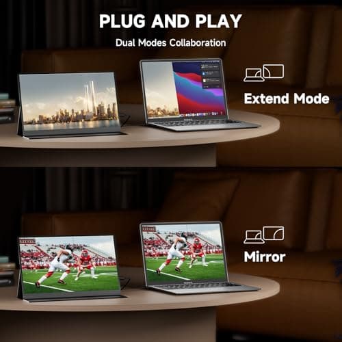 AYY 17.3" Portable Monitor 240Hz, 1080P FHD Laptop Gaming Monitor, 100% sRGB Eye Care IPS HDR Screen, USB-C HDMI Travel Monitor for PC Mac Phone Xbox PS5 Switch Laptop, w/Smart Cover & Speakers 4