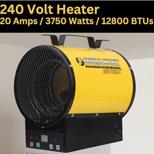 Dura Heat EUH4000R Electric Forced Air Heater with Remote Control 12,800 Btu 6