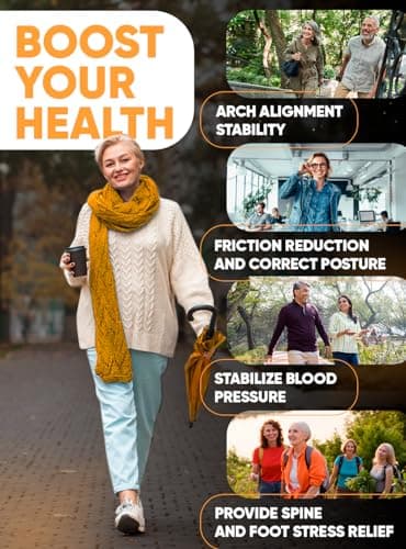 CRUVHEAL High Arch Support Inserts Men Women - Plantar Fasciitis - Comfort for Foot Pain Relief - Anti-Fatigue - Orthotic Shoe Insoles (M, Black) 7