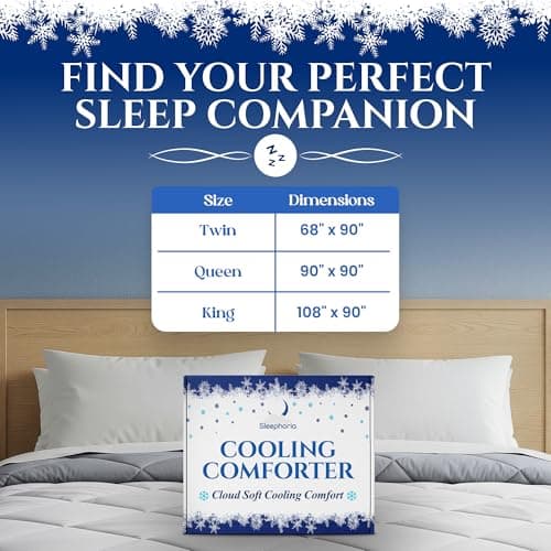 SLEEPHORIA Cooling Comforter - BreezeWeave Cooling Blanket Twin Size for Hot Sleepers & Deep Rest - Cloud Soft, Breathable, Ultra Durable, Easy Care, Reversible - 68 x 90 in (Light Grey & Dark Grey) 8