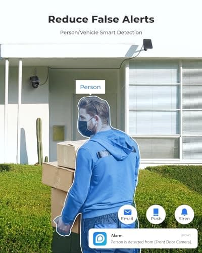 REOLINK 5MP Security Camera System Wireless Outdoor, Pan Tilt Battery Solar Cam with 2.4/5GHz Dual-Band WiFi, Smart Detection, Time Lapse, Home Hub Compatible, Argus PT + Solar Panel (Black) 7