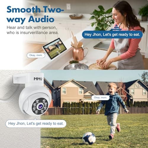 【Wireless Pro, 3K &10CH】5MP Security Cameras Wireless Outdoor with 10.1" LCD Monitor, 4PCS WiFi PTZ Security Cameras with 4K NVR for Home Surveillance,1TB HDD, Auto Track, 2-Way Audio,Motion Alert,5G 6