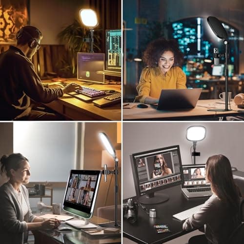 Zoom Lighting for Computer, Adjustable Desk Lighting for Video Calls, 30 Light Modes Video Conference Light, Desk Ring Light with Stand for Webcam, Meetings, Live Stream, Home Office. CRI 97.8 8