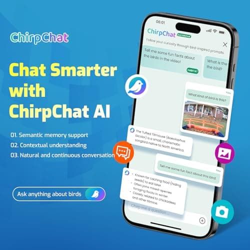 Smart Bird Feeder with Camera, Solar Powered, Free AI Identify Auto Video Capture & 2K HD Video Bird Feeders for Outdoors with SD Card, Gift for Birdlover 5