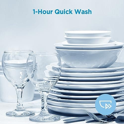 Midea MDF18A1ABB Built-in Dishwasher with 8 Place Settings, 6 Washing Programs, Stainless Steel Tub, Heated Dry, Energy Star, Black 6