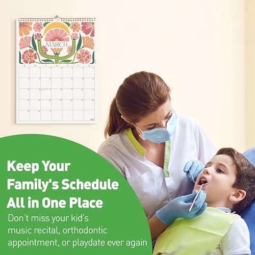 S&O Desert Garden Wall Calendar from January 2026-June 2027 - Tear-Off Monthly Calendar - 18 Month Academic Wall Planner - Hanging Organizer to Track Anniversaries & Appointments - 13.5"x10.5”in 6