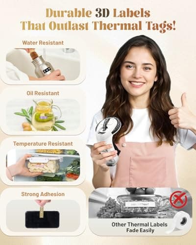 VolenGo Embossing Label Maker, Scrapbook Supplies Junk Journal Kit, Vintage Embossed Label Maker Machine with 10-Roll Color 3D Tapes, Retro Manual Embosser for Home DIY Crafts & Scrapbooking, Omega-S 8