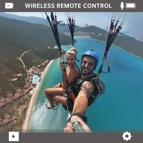 ODDV 4K60FPS 30MP Action Camera with Front LCD and Touch Rear Screens, Underwater Camera with 5X Zoom, 132FT Waterproof Camera, EIS, WiFi Remote Control（Black） 5