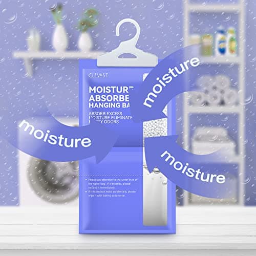 CLEVAST Moisture Absorbers Packets 10 Pack, Dehumidifier Bags for Closet, Unscented Hanging Humidity Absorber in Wardrobes, Bedrooms, Bathrooms(Net Wt. 230g/Pack) 5